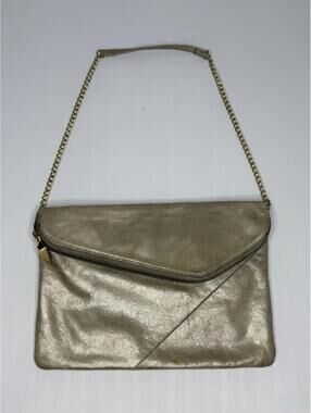 Hobo International Daria Brown Leather Clutch Chain Crossbody Bag P157